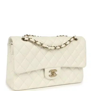 Chanel Chanel Medium Classic Double Flap White Caviar Light Gold Hardware | Thumbnail 2 Chanel Chanel Medium Classic Double Flap White Caviar Light Gold Hardware | Thumbnail 2