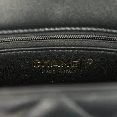 Chanel Chanel Mini Shearling Flap Bag Black Lambskin Brushed Gold Hardware | Thumbnail 8 Chanel Chanel Mini Shearling Flap Bag Black Lambskin Brushed Gold Hardware | Thumbnail 8