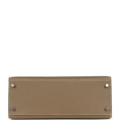 HERMÈS Hermes Kelly Sellier 28 Etoupe Epsom Palladium Hardware | Thumbnail 6 HERMÈS Hermes Kelly Sellier 28 Etoupe Epsom Palladium Hardware | Thumbnail 6
