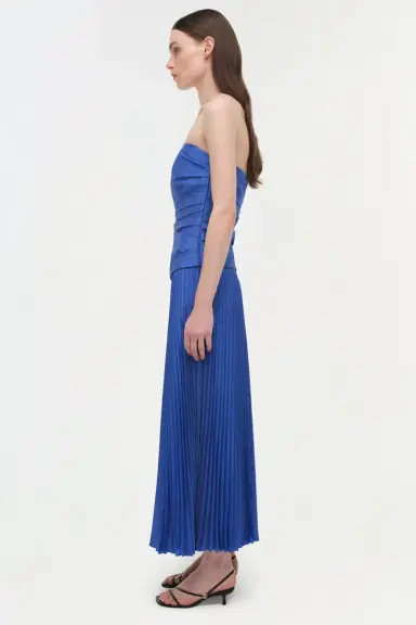 Simkhai Arie Strapless Cotton Bustier Midi Dress | Thumbnail 3 Simkhai Arie Strapless Cotton Bustier Midi Dress | Thumbnail 3