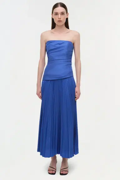 Simkhai Arie Strapless Cotton Bustier Midi Dress | Thumbnail 5 Simkhai Arie Strapless Cotton Bustier Midi Dress | Thumbnail 5