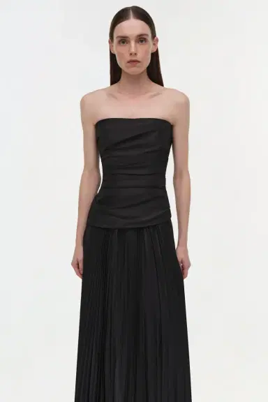 Simkhai Arie Strapless Cotton Bustier Midi Dress | Thumbnail 4 Simkhai Arie Strapless Cotton Bustier Midi Dress | Thumbnail 4