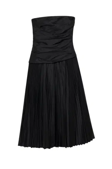 Simkhai Arie Strapless Cotton Bustier Midi Dress | Thumbnail 1 Simkhai Arie Strapless Cotton Bustier Midi Dress | Thumbnail 1