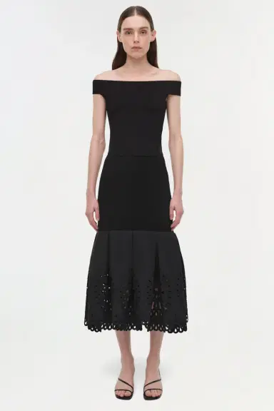 Simkhai Eveletta Embroidered Knit Midi Skirt | Thumbnail 2 Simkhai Eveletta Embroidered Knit Midi Skirt | Thumbnail 2