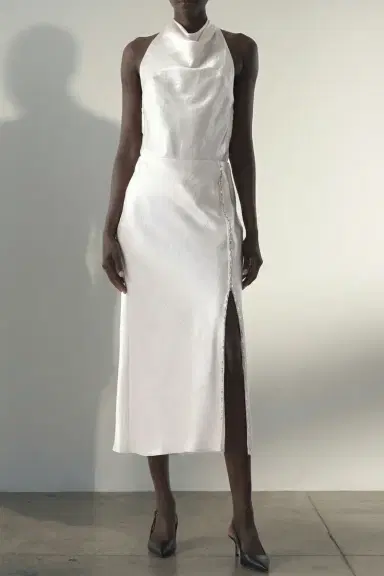 Jason Wu Collection COWL BACK HALTER TOP W/ CRYSTAL STRAPS | Thumbnail 1 Jason Wu Collection COWL BACK HALTER TOP W/ CRYSTAL STRAPS | Thumbnail 1