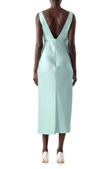 Jason Wu Collection CREPE SATIN DRAPED V-NECK BIAS DRESS | Thumbnail 4 Jason Wu Collection CREPE SATIN DRAPED V-NECK BIAS DRESS | Thumbnail 4