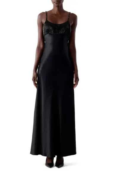 Jason Wu Collection WASHED TWILL BEADED SLIP GOWN | Thumbnail 2 Jason Wu Collection WASHED TWILL BEADED SLIP GOWN | Thumbnail 2