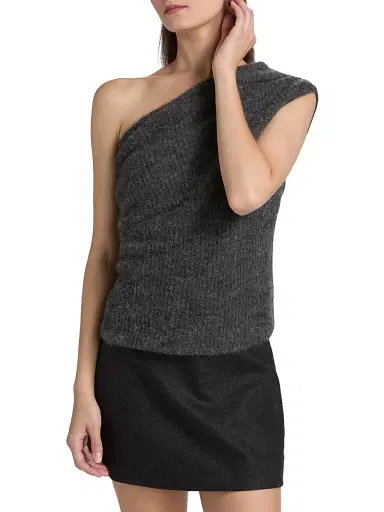 A.L.C. Women's Sue One-Shoulder Rib-Knit Top | Thumbnail 3 A.L.C. Women's Sue One-Shoulder Rib-Knit Top | Thumbnail 3