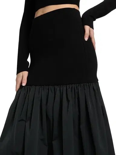 A.L.C. Women's Cami Wool-Blend Fit & Flare Midi-Skirt - Black Navy - Size Medium | Thumbnail 6 A.L.C. Women's Cami Wool-Blend Fit & Flare Midi-Skirt - Black Navy - Size Medium | Thumbnail 6