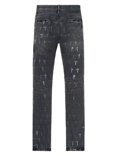 RTA Men's Bryant Logo-Printed Skinny Jeans - Noir Coated Grey | Thumbnail 2 RTA Men's Bryant Logo-Printed Skinny Jeans - Noir Coated Grey | Thumbnail 2