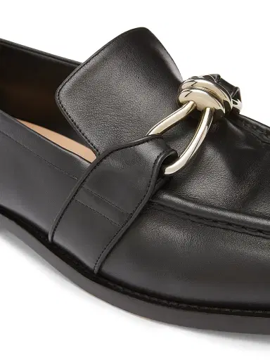Bottega Veneta Men's Astaire Knot Leather Loafers - Espresso Silver - Size 7 | Thumbnail 5 Bottega Veneta Men's Astaire Knot Leather Loafers - Espresso Silver - Size 7 | Thumbnail 5