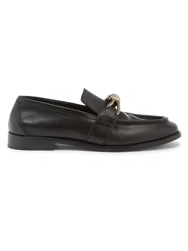 Bottega Veneta Men's Astaire Knot Leather Loafers - Espresso Silver - Size 7 | Thumbnail 1 Bottega Veneta Men's Astaire Knot Leather Loafers - Espresso Silver - Size 7 | Thumbnail 1