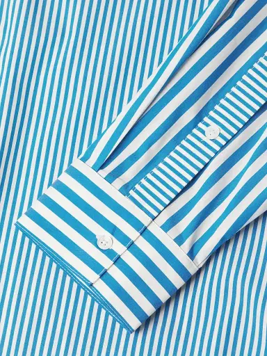 Solid & Striped Women's Avril Striped Poplin Shirt - Cosmic Blue - Size XS | Thumbnail 6 Solid & Striped Women's Avril Striped Poplin Shirt - Cosmic Blue - Size XS | Thumbnail 6