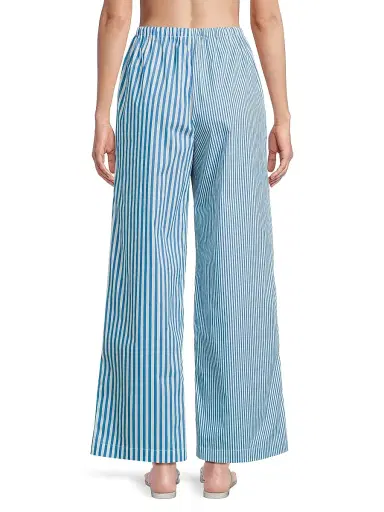Solid & Striped Women's Ashling Striped Poplin Pants - Cosmic Blue - Size XS | Thumbnail 5 Solid & Striped Women's Ashling Striped Poplin Pants - Cosmic Blue - Size XS | Thumbnail 5
