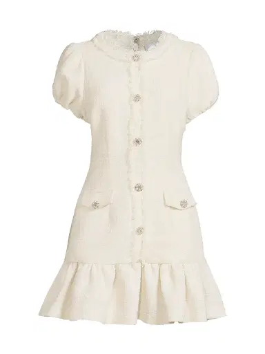Likely Women's Drop 11 Seraphine Tweed Minidress - White | Thumbnail 1 Likely Women's Drop 11 Seraphine Tweed Minidress - White | Thumbnail 1
