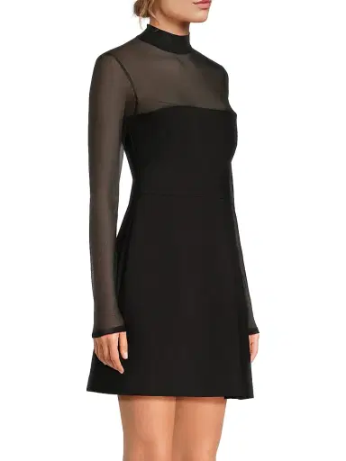 Likely Women's Lulani Sheer Pleated Minidress - Black - Size 2 | Thumbnail 4 Likely Women's Lulani Sheer Pleated Minidress - Black - Size 2 | Thumbnail 4