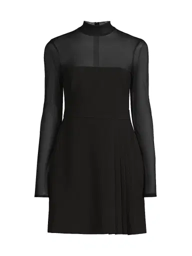 Likely Women's Lulani Sheer Pleated Minidress - Black - Size 2 | Thumbnail 1 Likely Women's Lulani Sheer Pleated Minidress - Black - Size 2 | Thumbnail 1