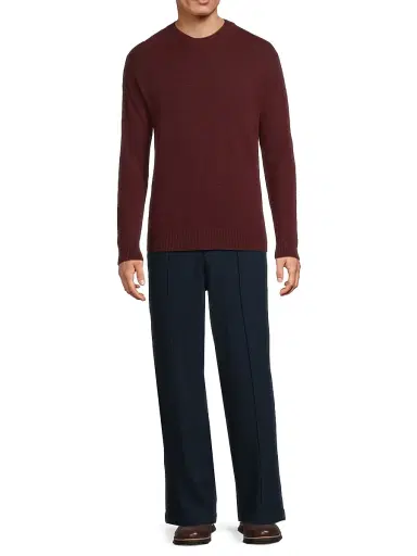 The Elder Statesman Men's Statesman Cashmere Crewneck Sweater - Bordeaux - Size XL | Thumbnail 2 The Elder Statesman Men's Statesman Cashmere Crewneck Sweater - Bordeaux - Size XL | Thumbnail 2