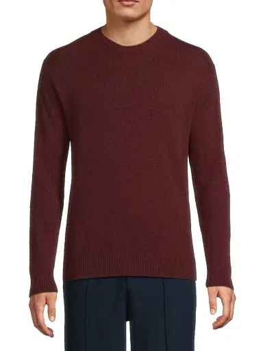 The Elder Statesman Men's Statesman Cashmere Crewneck Sweater - Bordeaux - Size XL | Thumbnail 3 The Elder Statesman Men's Statesman Cashmere Crewneck Sweater - Bordeaux - Size XL | Thumbnail 3