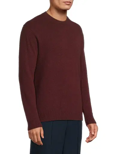 The Elder Statesman Men's Statesman Cashmere Crewneck Sweater - Bordeaux - Size XL | Thumbnail 4 The Elder Statesman Men's Statesman Cashmere Crewneck Sweater - Bordeaux - Size XL | Thumbnail 4