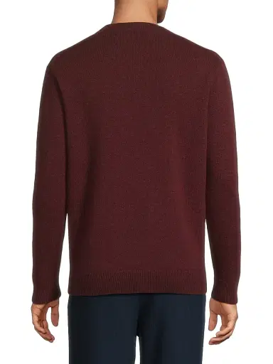 The Elder Statesman Men's Statesman Cashmere Crewneck Sweater - Bordeaux - Size XL | Thumbnail 5 The Elder Statesman Men's Statesman Cashmere Crewneck Sweater - Bordeaux - Size XL | Thumbnail 5