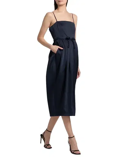 Cinq à Sept Women's Soline Sleeveless Midi-Dress - Navy | Thumbnail 2 Cinq à Sept Women's Soline Sleeveless Midi-Dress - Navy | Thumbnail 2