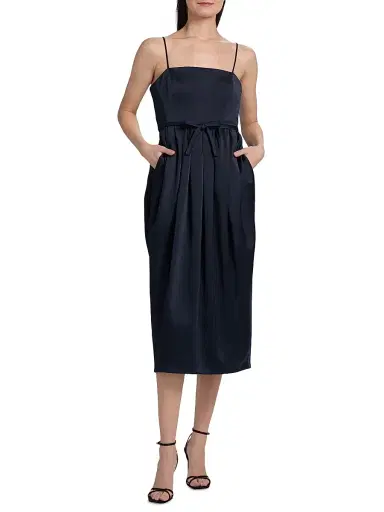 Cinq à Sept Women's Soline Sleeveless Midi-Dress - Navy | Thumbnail 3 Cinq à Sept Women's Soline Sleeveless Midi-Dress - Navy | Thumbnail 3