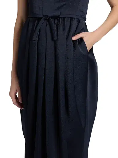 Cinq à Sept Women's Soline Sleeveless Midi-Dress - Navy | Thumbnail 6 Cinq à Sept Women's Soline Sleeveless Midi-Dress - Navy | Thumbnail 6