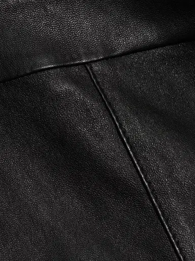 SPRWMN Women's Leather High-Rise Flared Crop Pants - Black | Thumbnail 7 SPRWMN Women's Leather High-Rise Flared Crop Pants - Black | Thumbnail 7