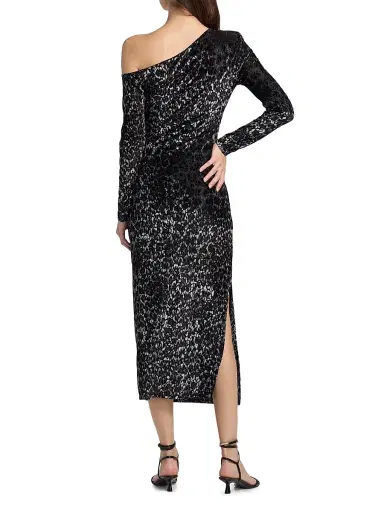 Ramy Brook Women's Anastasia Leopard Devoré Velvet Midi-Dress - Black Leopard Burnout | Thumbnail 5 Ramy Brook Women's Anastasia Leopard Devoré Velvet Midi-Dress - Black Leopard Burnout | Thumbnail 5