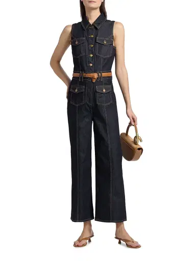 Ramy Brook Women's Stephania Denim Sleeveless Jumpsuit | Thumbnail 3 Ramy Brook Women's Stephania Denim Sleeveless Jumpsuit | Thumbnail 3