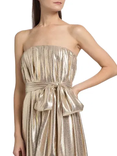 Ramy Brook Women's Chiara Metallic Silk Strapless Sashed Gown - Gold | Thumbnail 7 Ramy Brook Women's Chiara Metallic Silk Strapless Sashed Gown - Gold | Thumbnail 7
