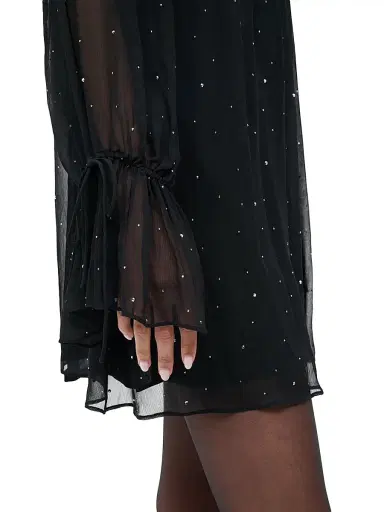 Staud Women's Roux Embellished Semi-Sheer Minidress - Black | Thumbnail 7 Staud Women's Roux Embellished Semi-Sheer Minidress - Black | Thumbnail 7