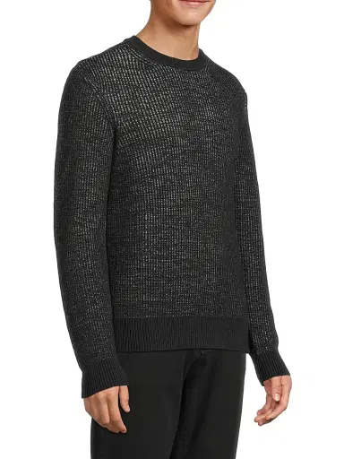 rag & bone Men's Simon Marled-Knit Crewneck Sweater - Navy Multi | Thumbnail 4 rag & bone Men's Simon Marled-Knit Crewneck Sweater - Navy Multi | Thumbnail 4