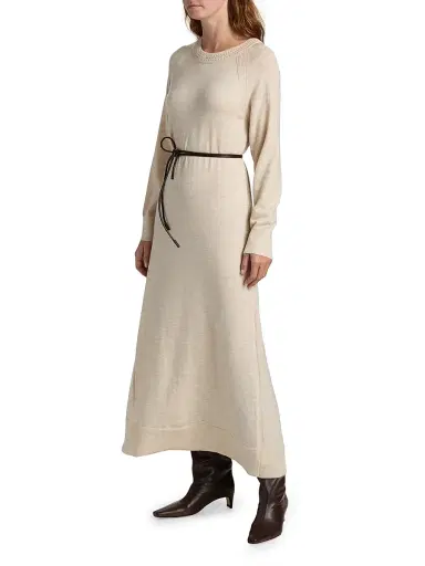 rag & bone Women's Loren Wool-Blend Self-Belt Maxi Dress - | Thumbnail 4 rag & bone Women's Loren Wool-Blend Self-Belt Maxi Dress - | Thumbnail 4
