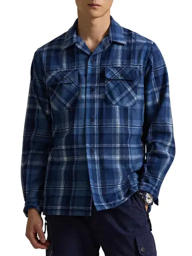 Polo Ralph Lauren Men's Plaid Wool Button-Front Shirt | Thumbnail 3 Polo Ralph Lauren Men's Plaid Wool Button-Front Shirt | Thumbnail 3