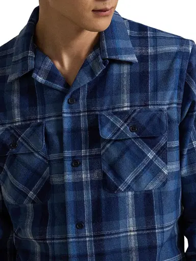 Polo Ralph Lauren Men's Plaid Wool Button-Front Shirt | Thumbnail 5 Polo Ralph Lauren Men's Plaid Wool Button-Front Shirt | Thumbnail 5