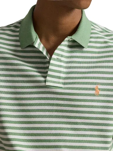 Polo Ralph Lauren Men's Striped Cotton Mesh Polo Shirt | Thumbnail 5 Polo Ralph Lauren Men's Striped Cotton Mesh Polo Shirt | Thumbnail 5