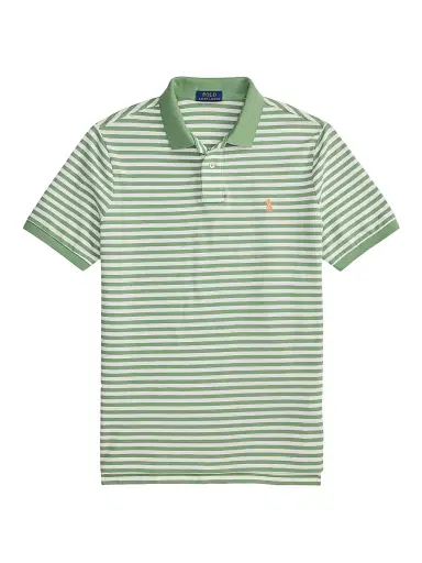 Polo Ralph Lauren Men's Striped Cotton Mesh Polo Shirt | Thumbnail 1 Polo Ralph Lauren Men's Striped Cotton Mesh Polo Shirt | Thumbnail 1