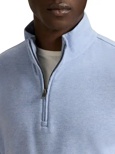 Polo Ralph Lauren Men's Luxury Texture Quarter-Zip Pullover - Isle Heather Nevis | Thumbnail 5 Polo Ralph Lauren Men's Luxury Texture Quarter-Zip Pullover - Isle Heather Nevis | Thumbnail 5