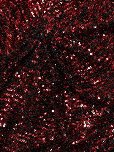 Naeem Khan Women's Sequined Draped Cap-Sleeve Gown - Red | Thumbnail 7 Naeem Khan Women's Sequined Draped Cap-Sleeve Gown - Red | Thumbnail 7