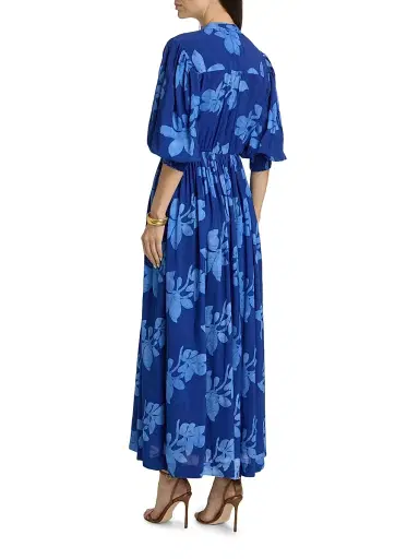 Elisamama Women's Foluke Floral Balloon-Sleeve Maxi Dress | Thumbnail 5 Elisamama Women's Foluke Floral Balloon-Sleeve Maxi Dress | Thumbnail 5