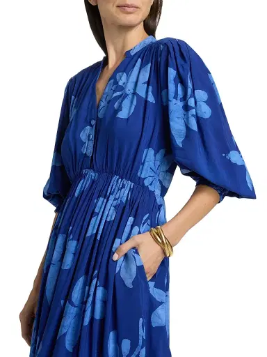 Elisamama Women's Foluke Floral Balloon-Sleeve Maxi Dress | Thumbnail 6 Elisamama Women's Foluke Floral Balloon-Sleeve Maxi Dress | Thumbnail 6
