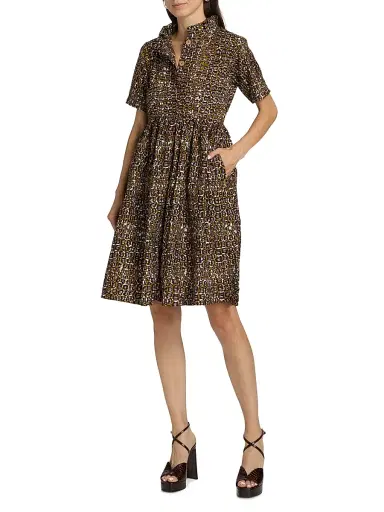 Elisamama Women's Olori Printed Cotton Minidress | Thumbnail 3 Elisamama Women's Olori Printed Cotton Minidress | Thumbnail 3
