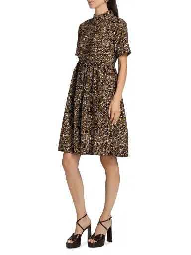 Elisamama Women's Olori Printed Cotton Minidress | Thumbnail 4 Elisamama Women's Olori Printed Cotton Minidress | Thumbnail 4