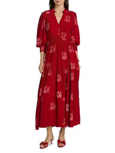 Elisamama Women's Yosola Printed Tiered Maxi Dress | Thumbnail 3 Elisamama Women's Yosola Printed Tiered Maxi Dress | Thumbnail 3