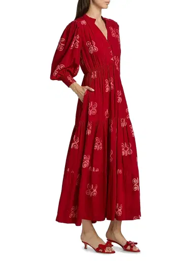 Elisamama Women's Yosola Printed Tiered Maxi Dress | Thumbnail 4 Elisamama Women's Yosola Printed Tiered Maxi Dress | Thumbnail 4