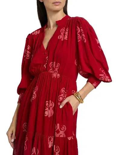Elisamama Women's Yosola Printed Tiered Maxi Dress | Thumbnail 6 Elisamama Women's Yosola Printed Tiered Maxi Dress | Thumbnail 6
