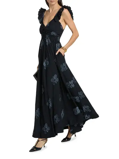 Elisamama Women's Ibukun Printed Maxi Dress | Thumbnail 2 Elisamama Women's Ibukun Printed Maxi Dress | Thumbnail 2