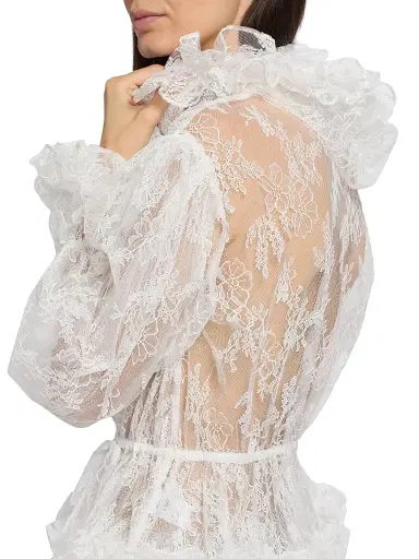 Aknvas Women's Elisa Floral Lace Hooded Jacket - Ivory - Size 6 | Thumbnail 6 Aknvas Women's Elisa Floral Lace Hooded Jacket - Ivory - Size 6 | Thumbnail 6
